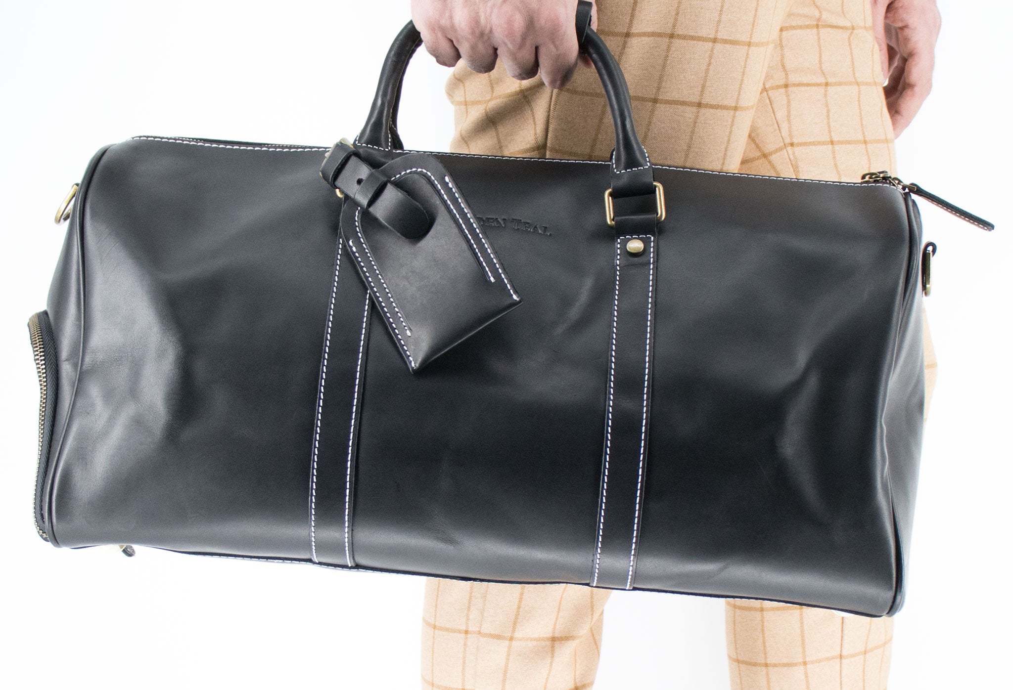 Bogota Black Vintage Leather Duffle