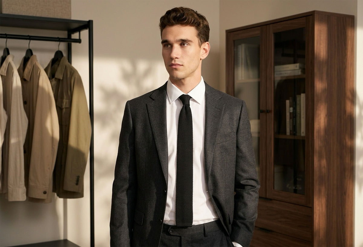The Silk Knitted Tie - Black