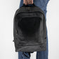 Sevilla Black Leather Backpack