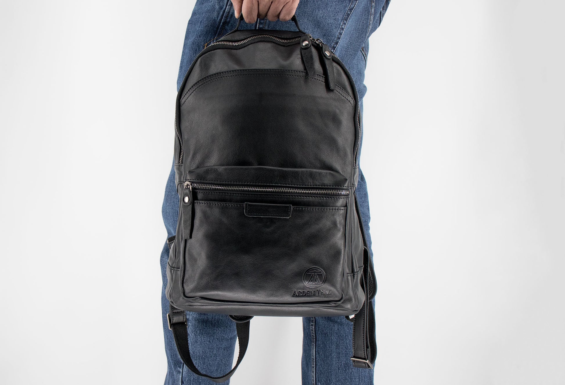 Cartagena Black Leather Backpack