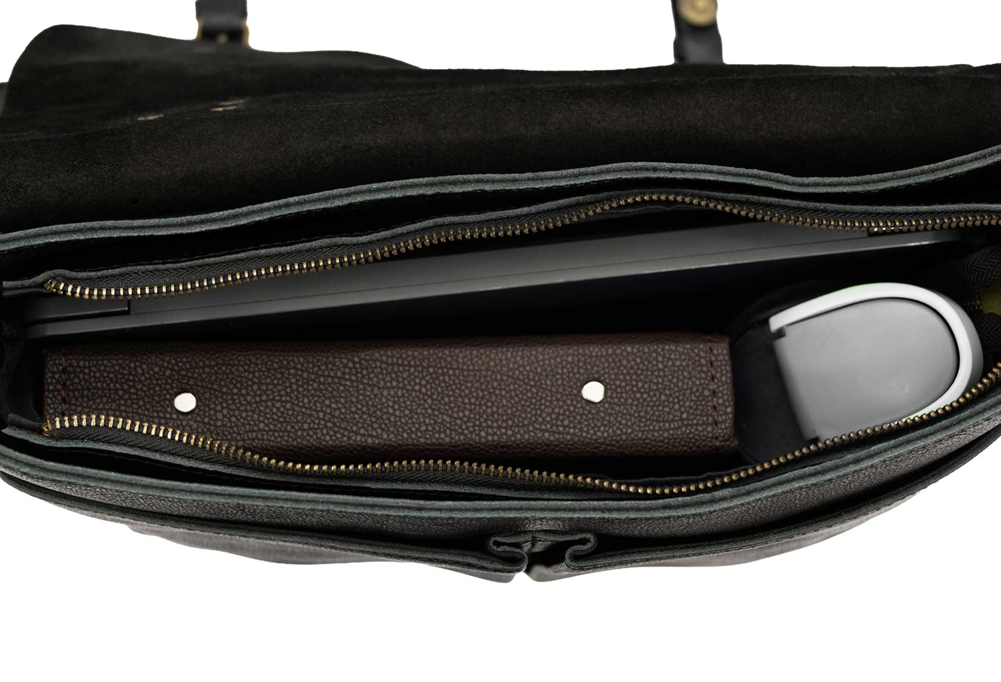 Covenas Black Leather Satchel Bag