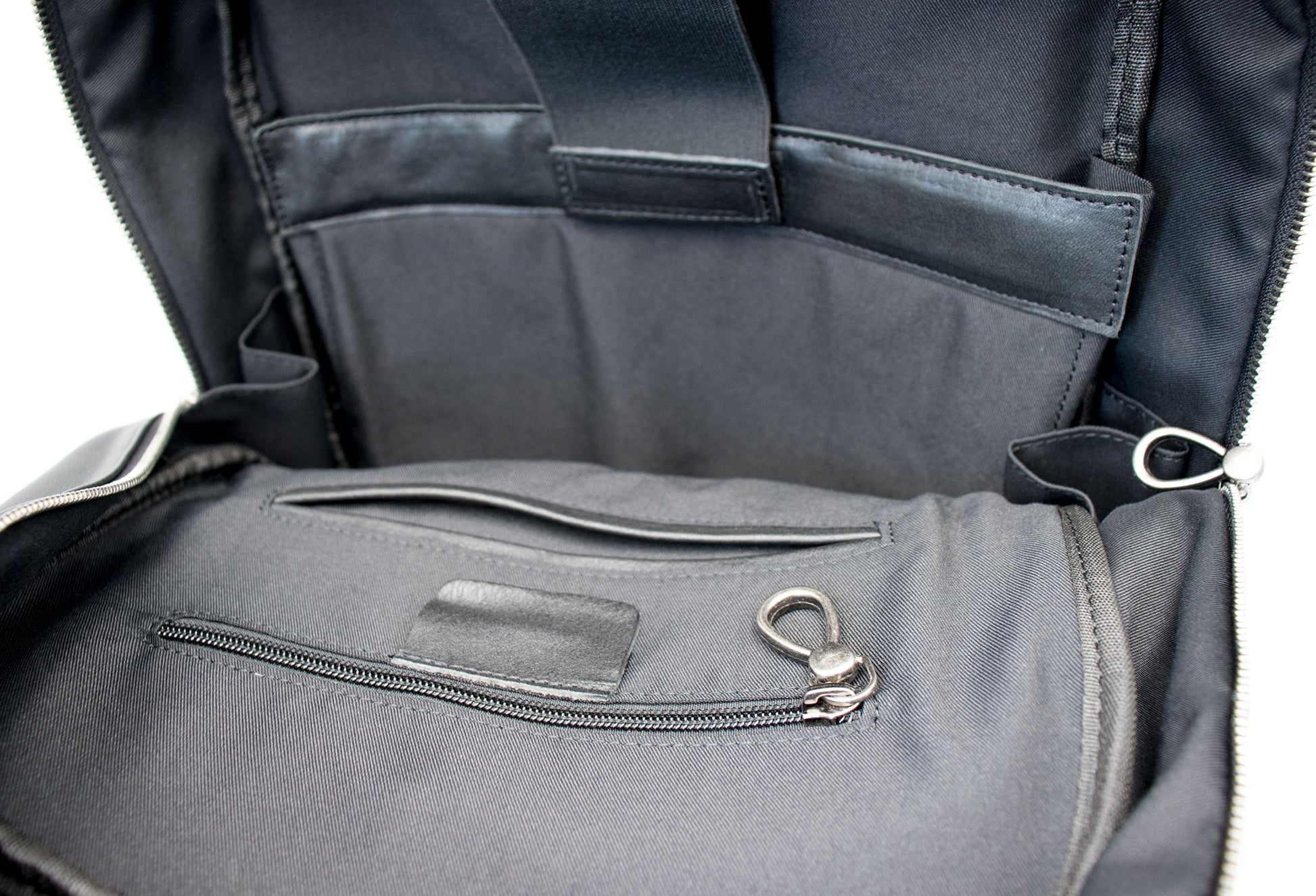 Sevilla Black Leather Backpack