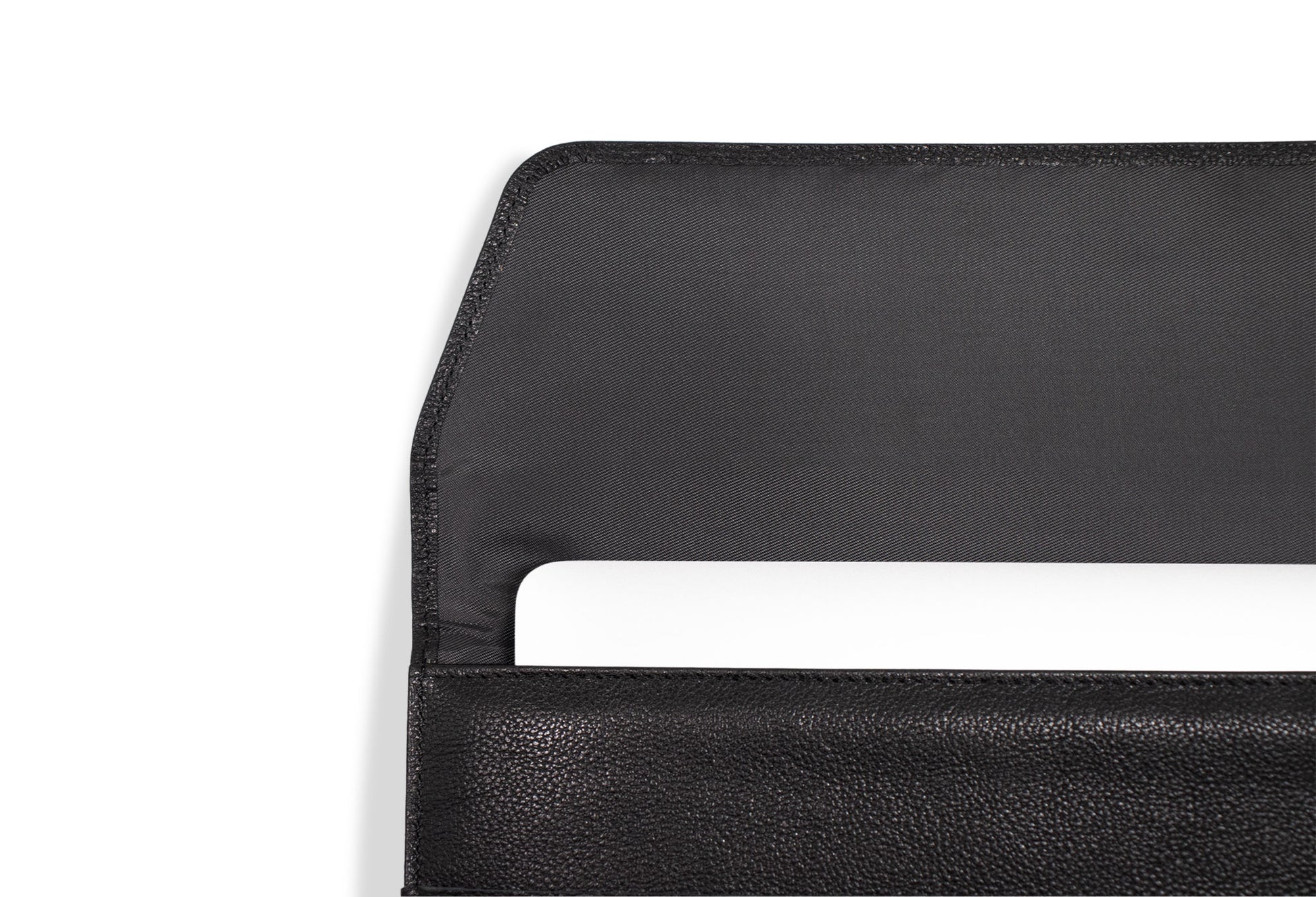 Rocco Black Leather Laptop Sleeve