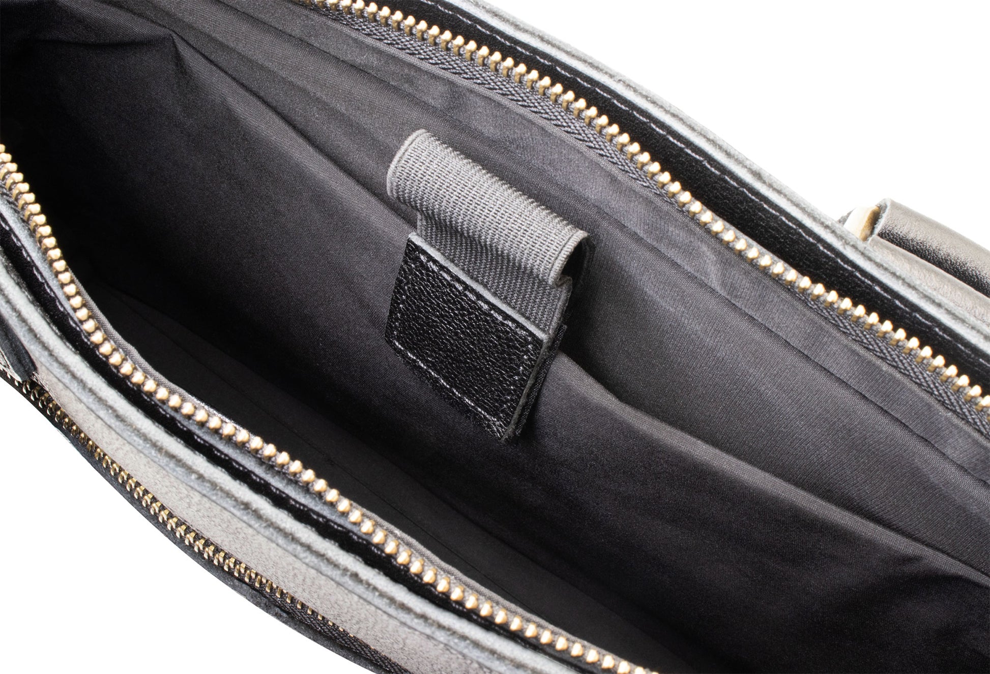 Piedras Black Leather Messenger Bag
