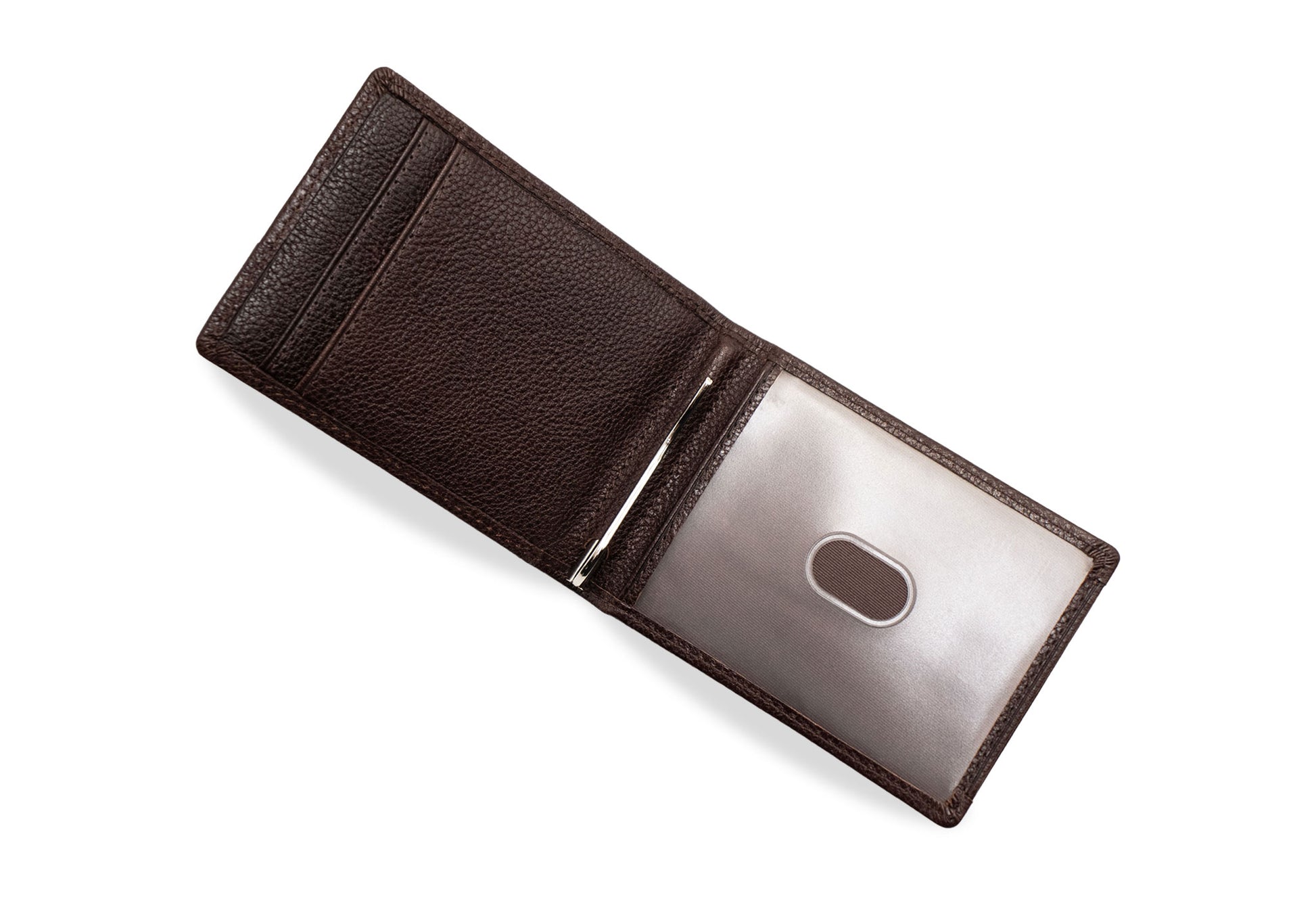 Dinero Walnut Money Clip Leather Wallet