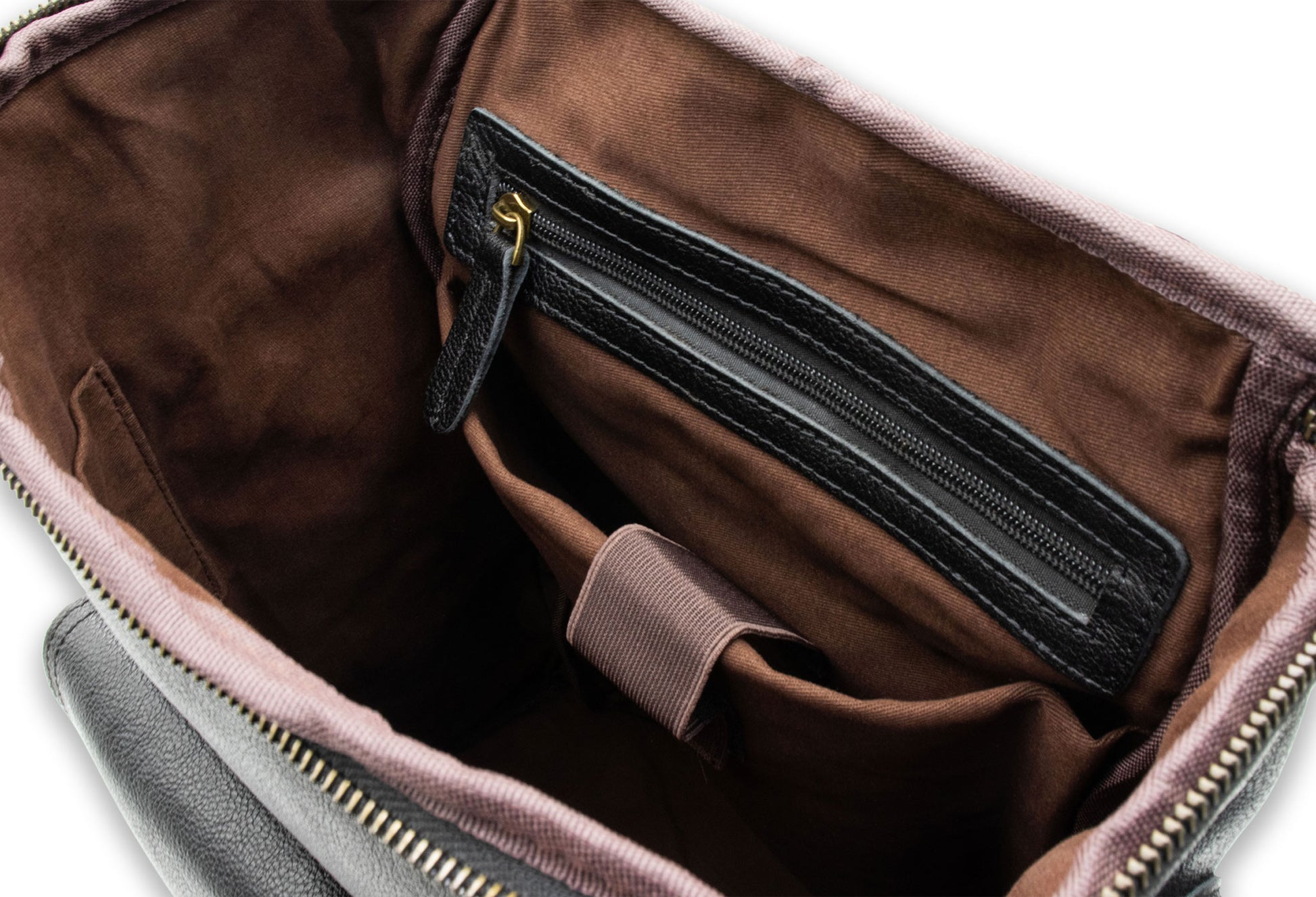 Rovira Black Leather Backpack