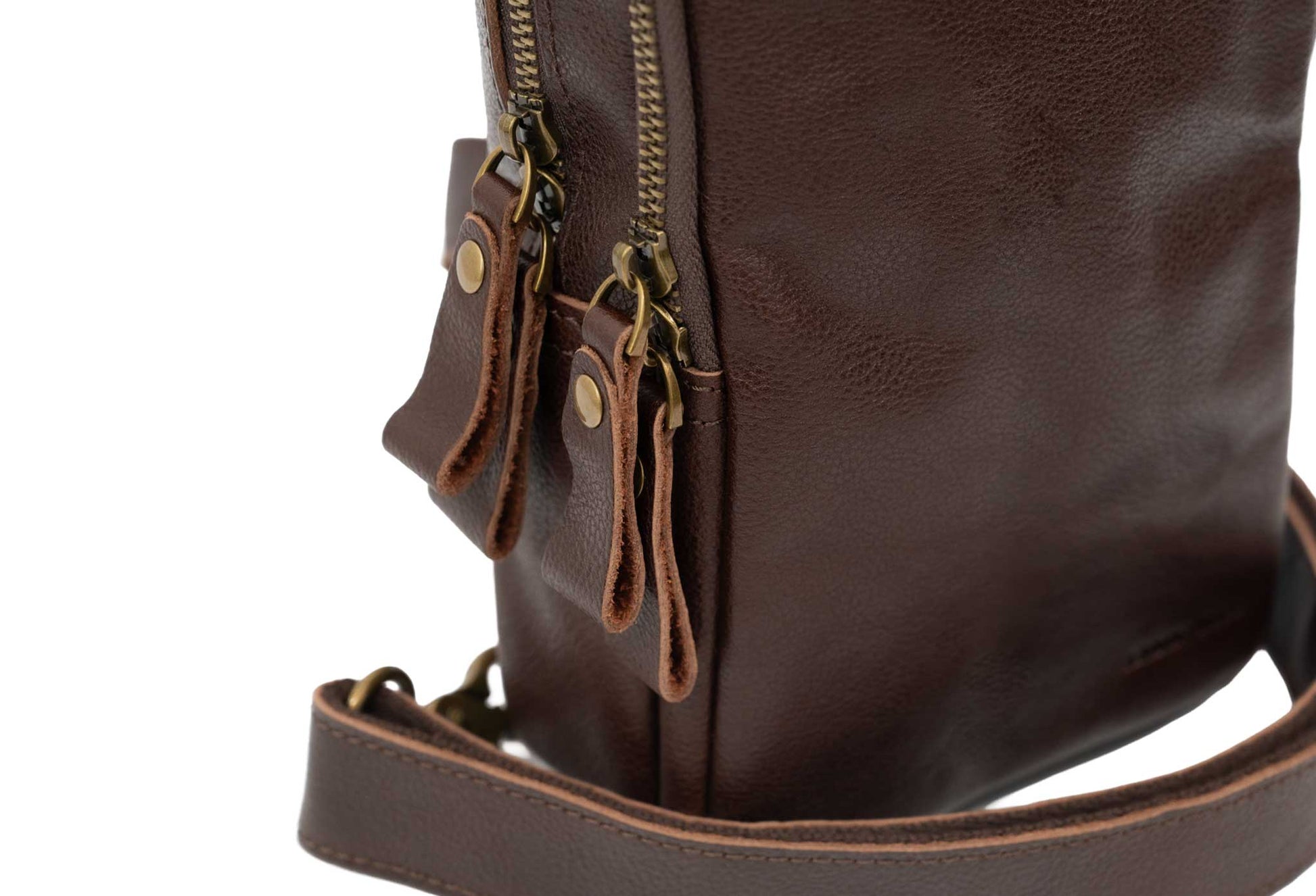 Cali Walnut Crossbody Leather Bag
