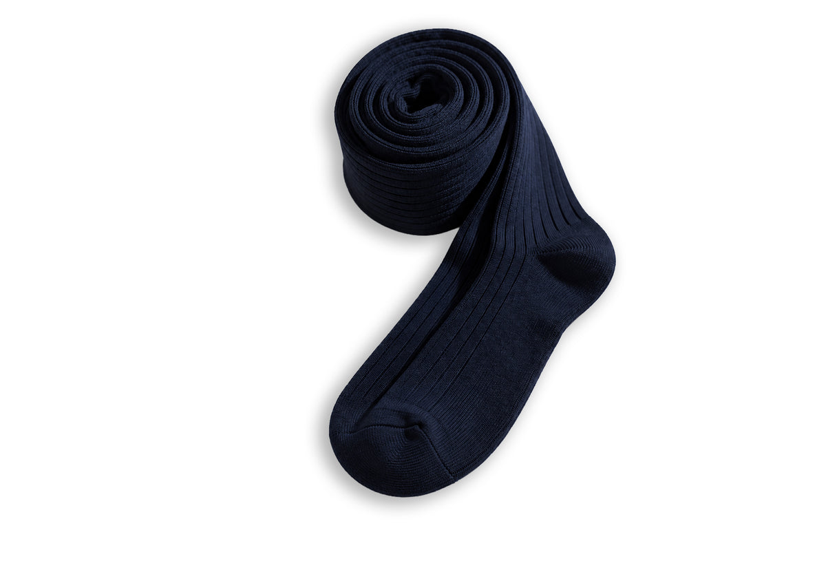 Aires Over The Calf Supima Cotton  Socks - Navy