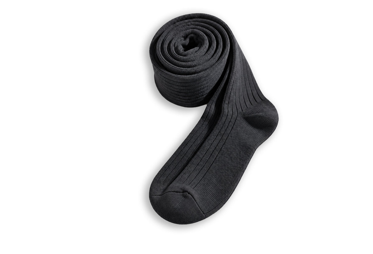 Aires Over The Calf Supima Cotton  Socks - Slate