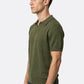The Organic Knitted Polo - Moss