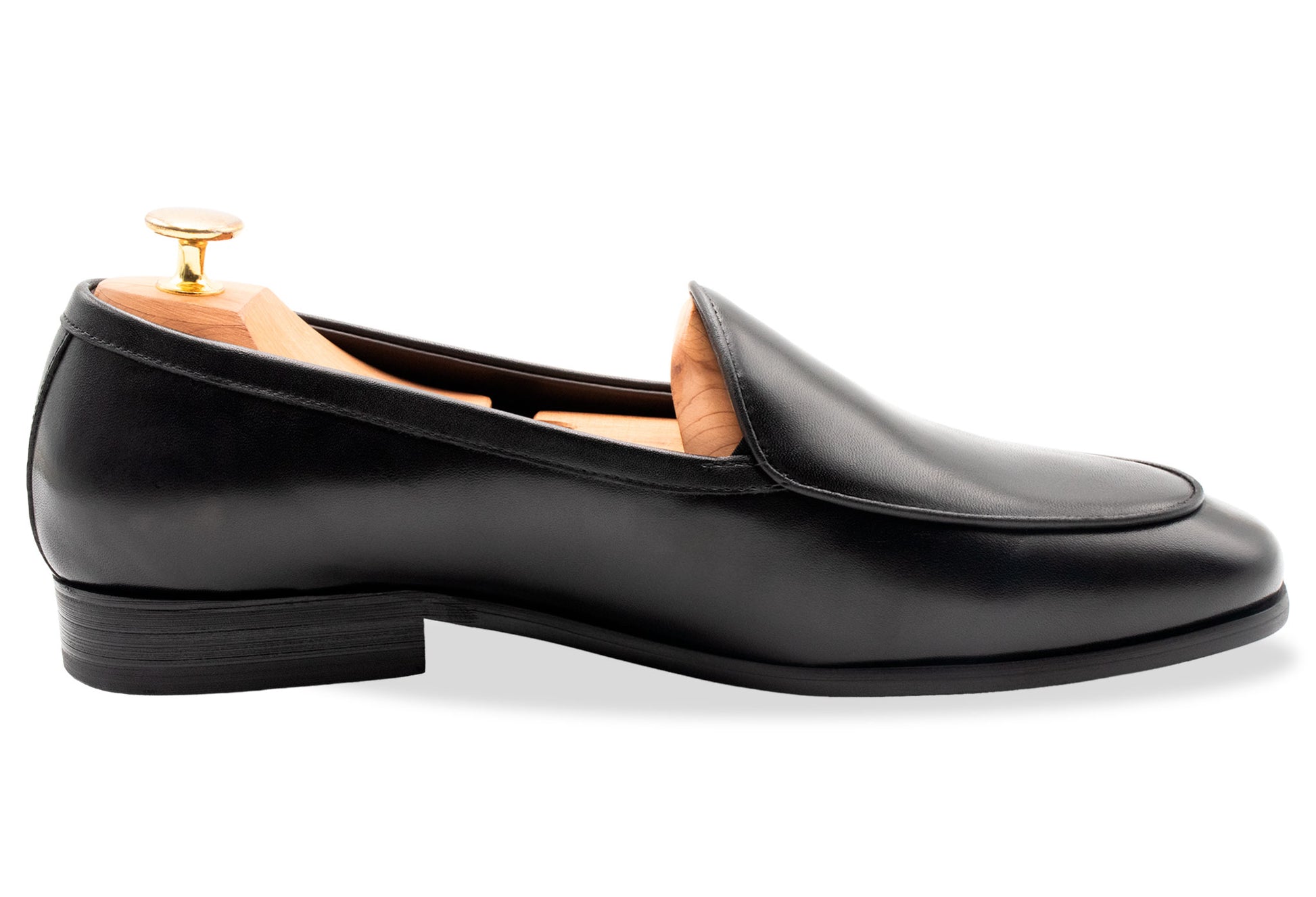 Monteros Black Blake Stitch Venetian Loafer