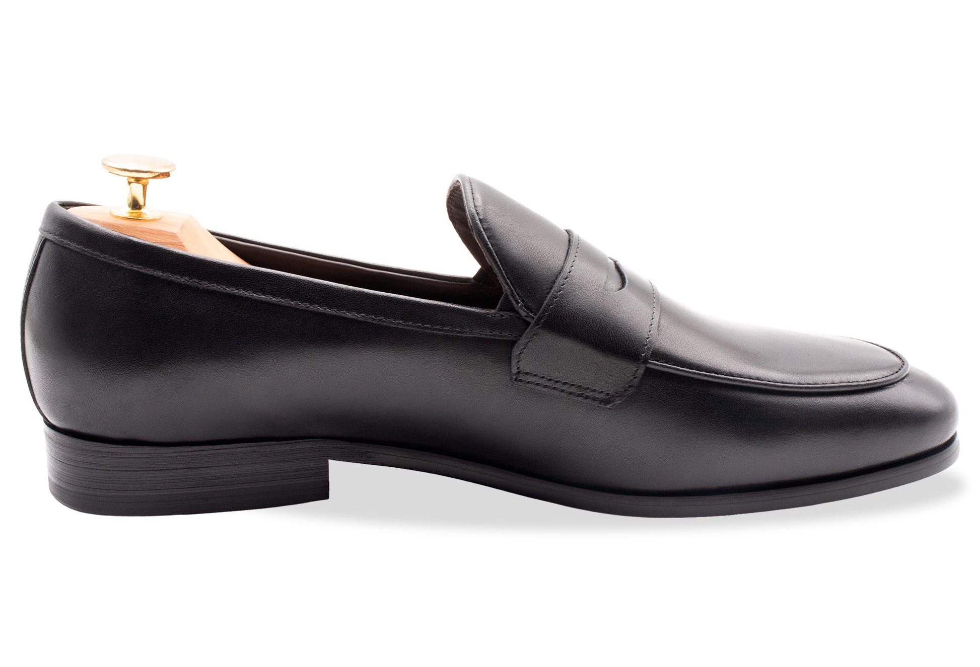 Olavarria Black Blake Stitch Penny Loafer