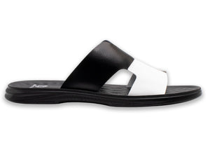 Chajari White Black Sandals