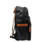 Viento Black Leather Backpack