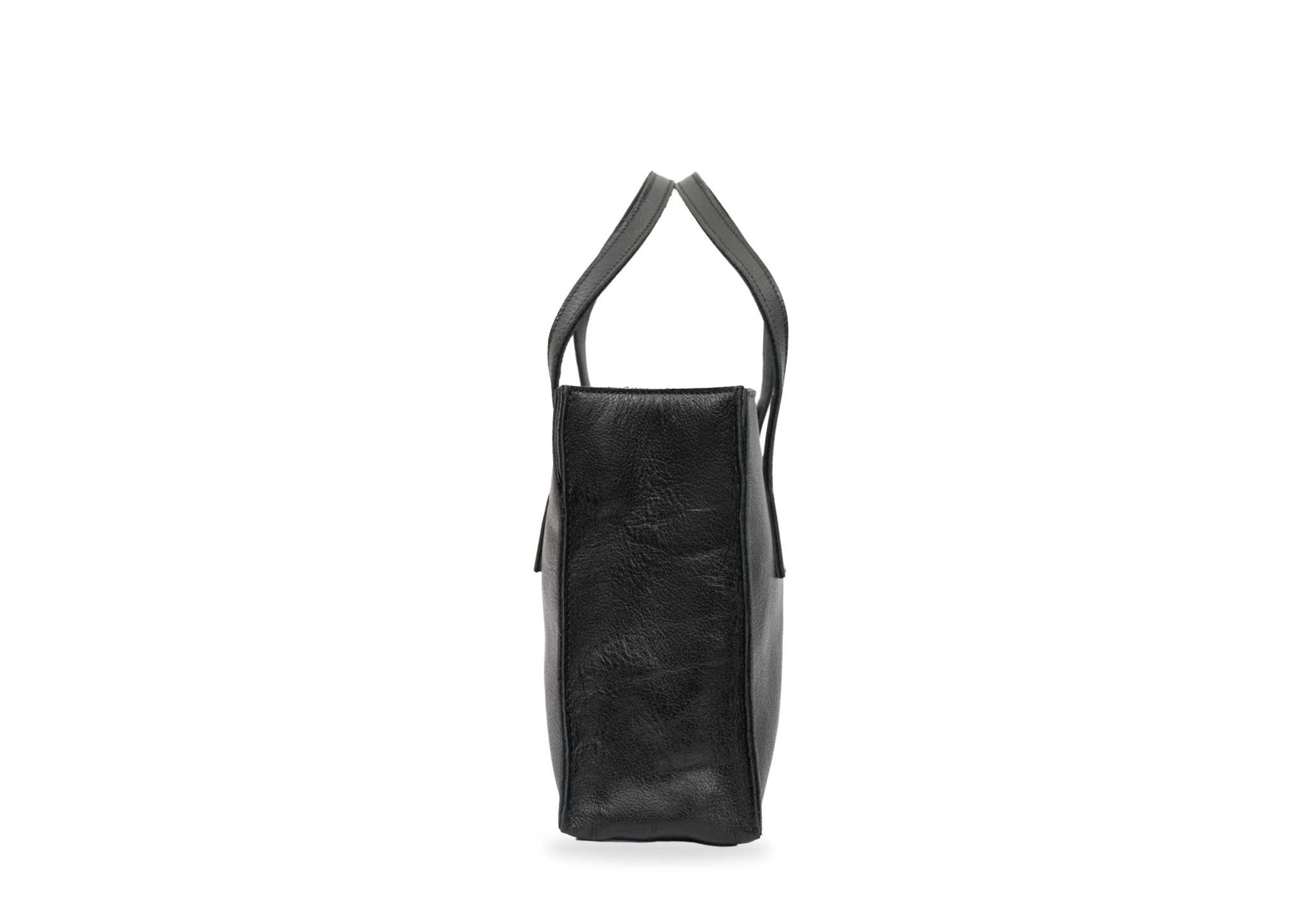  Madryn Black Leather Tote Bag