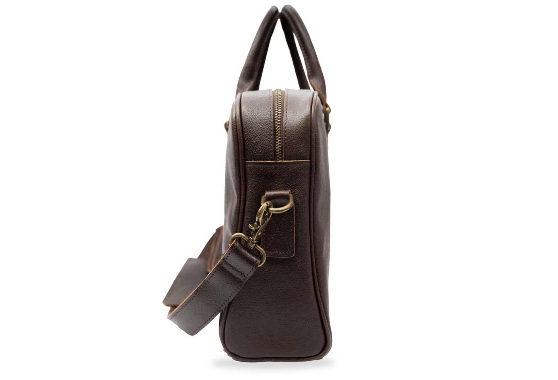 Medellin Walnut Leather Messenger Bag