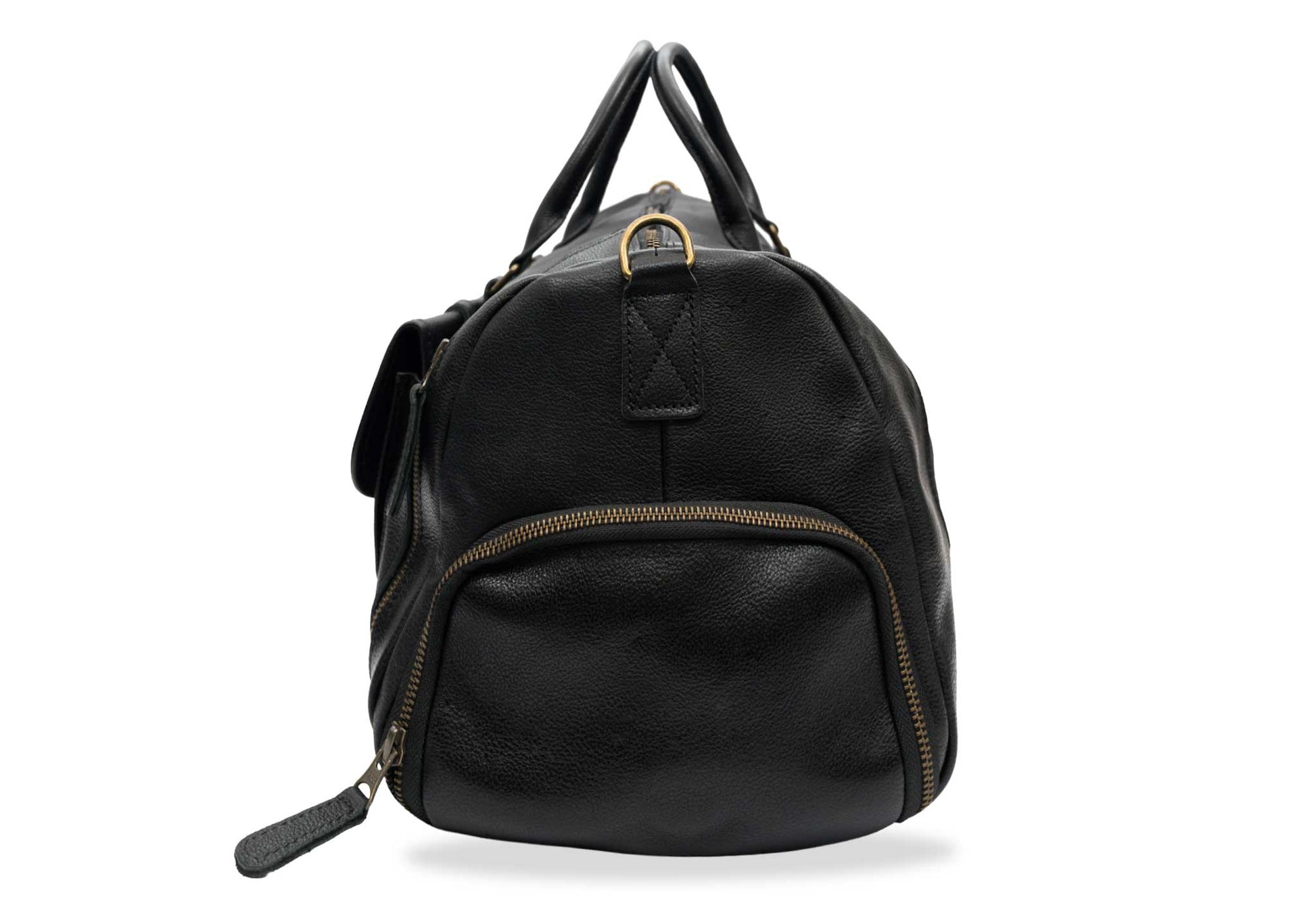 Barichara Black Leather Duffle