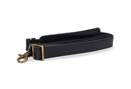 Piedras Black Leather Messenger Bag