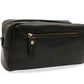 Raquira Black Leather Toiletry Bag