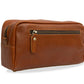 Raquira Chestnut Leather Toiletry Bag