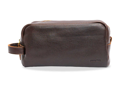 Raquira Walnut Leather Toiletry Bag