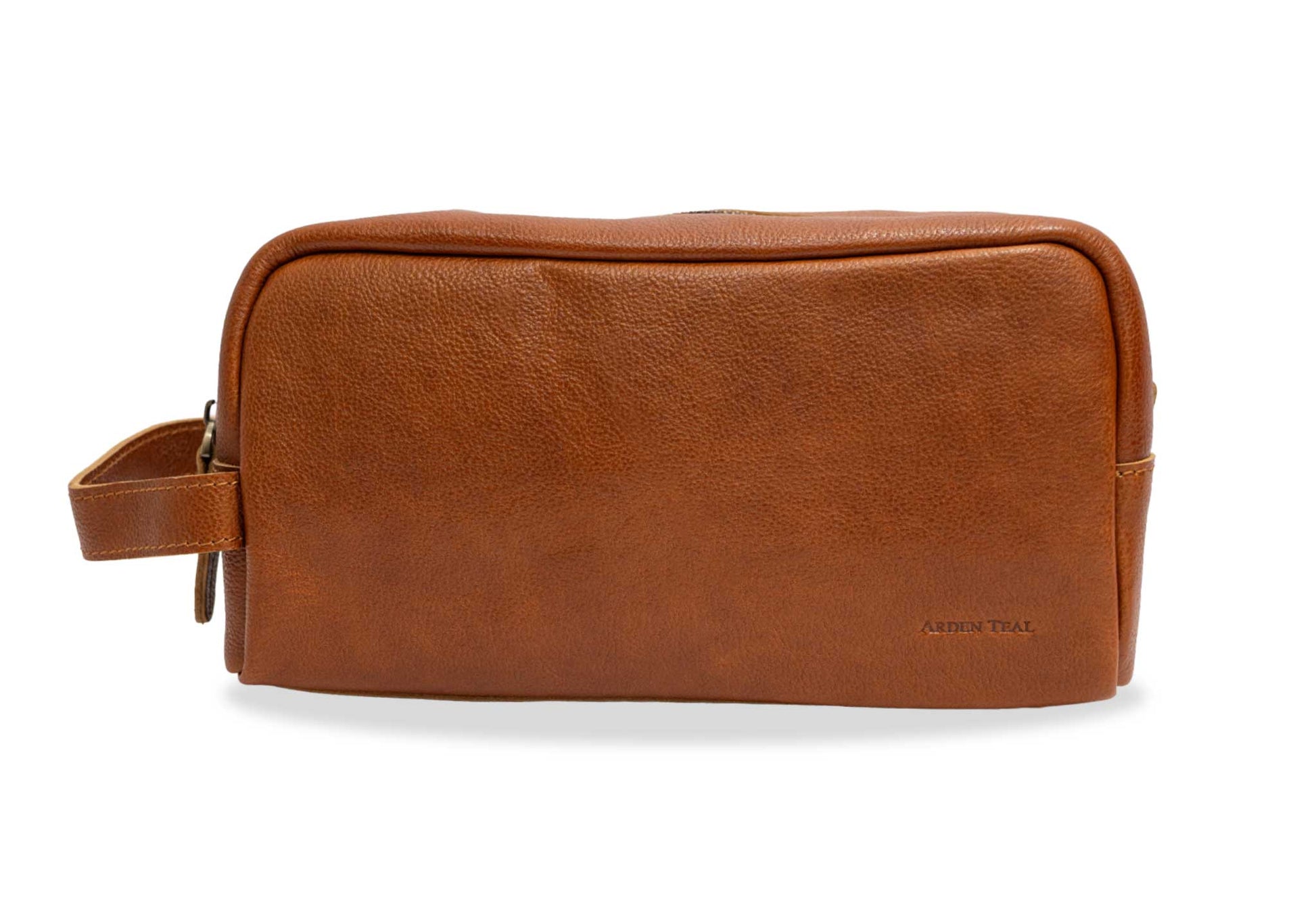 Raquira Chestnut Leather Toiletry Bag