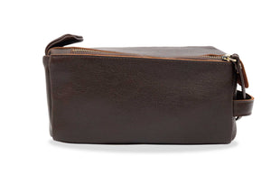Esterla Walnut Leather Toiletry Bag