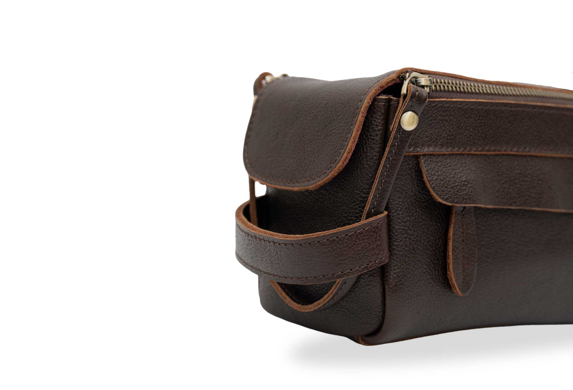 Esterla Walnut Leather Toiletry Bag