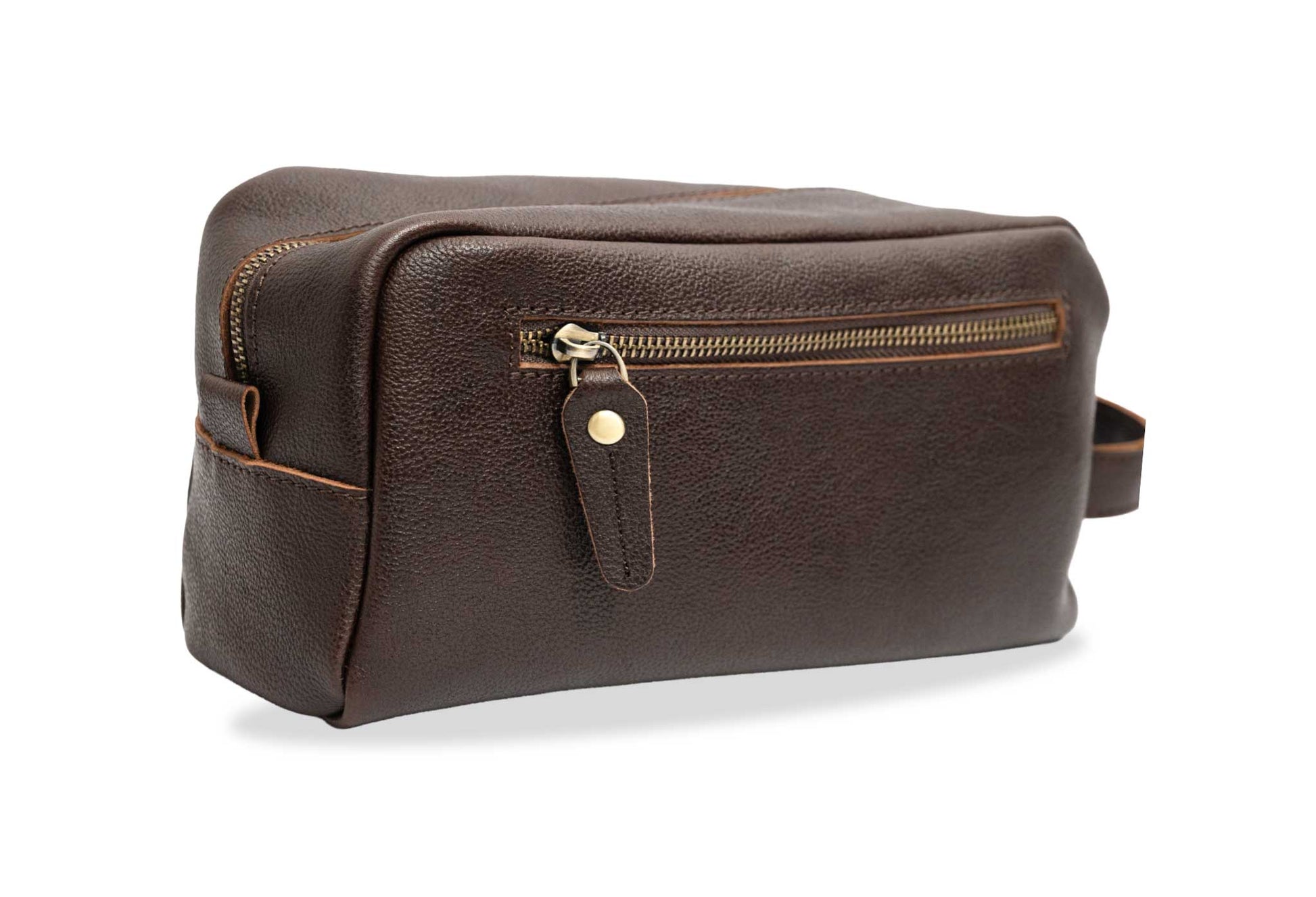 Raquira Walnut Leather Toiletry Bag