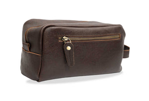 Raquira Walnut Leather Toiletry Bag