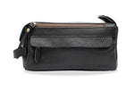 Esterla Black Leather Toiletry Bag