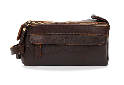 Esterla Walnut Leather Toiletry Bag
