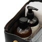 Esterla Black Leather Toiletry Bag