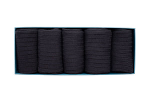 Premium Cotton Anti-Bacterial Socks Box - Black