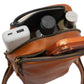 Cali Chestnut Crossbody Leather Bag
