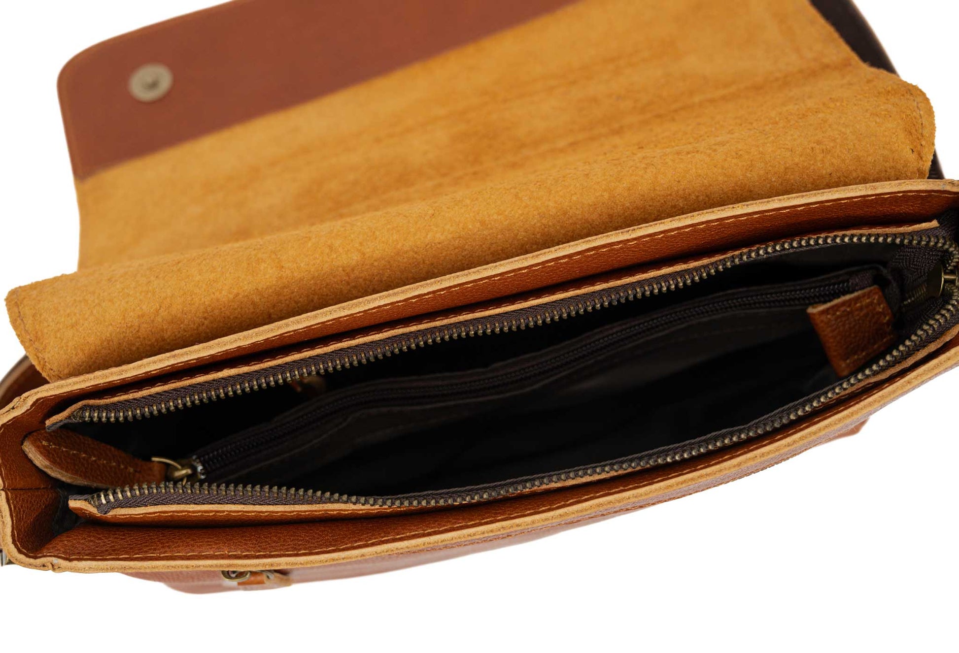 Salento Chestnut Leather Crossbody Bag