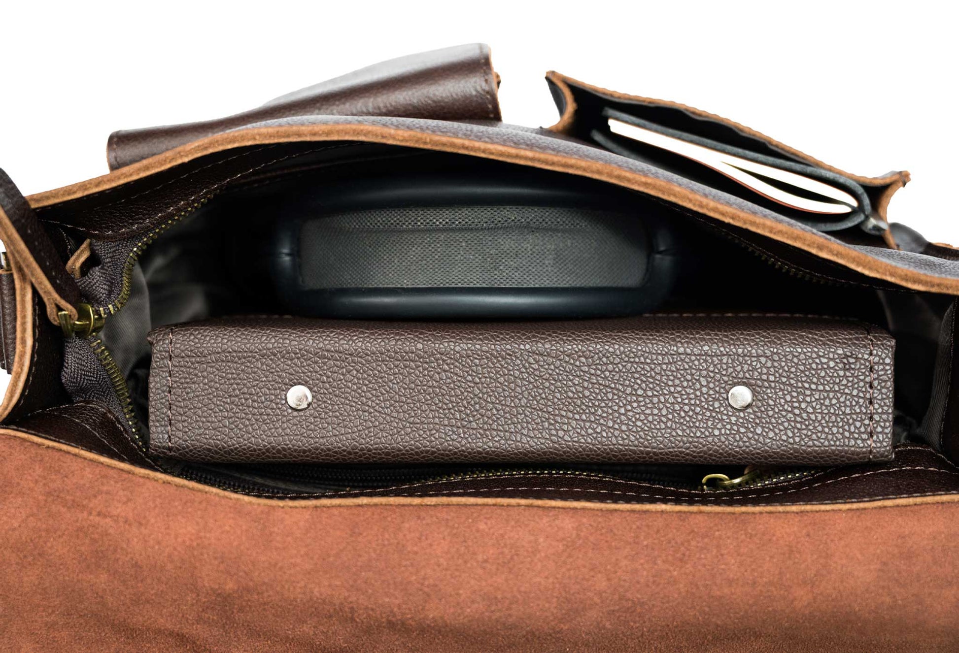 Huila Walnut Leather Satchel Bag