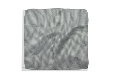 Cope Grey Silk Pocket Square