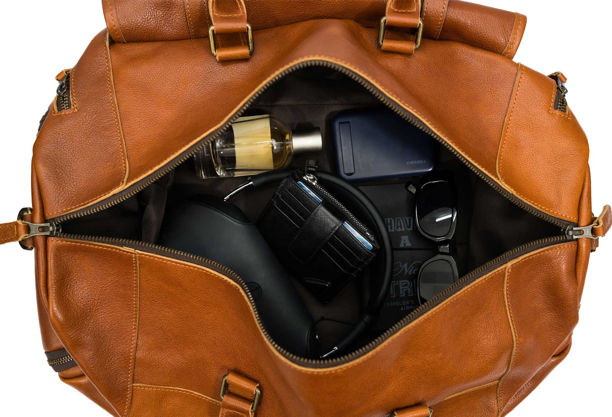 Barichara Chestnut Leather Duffle