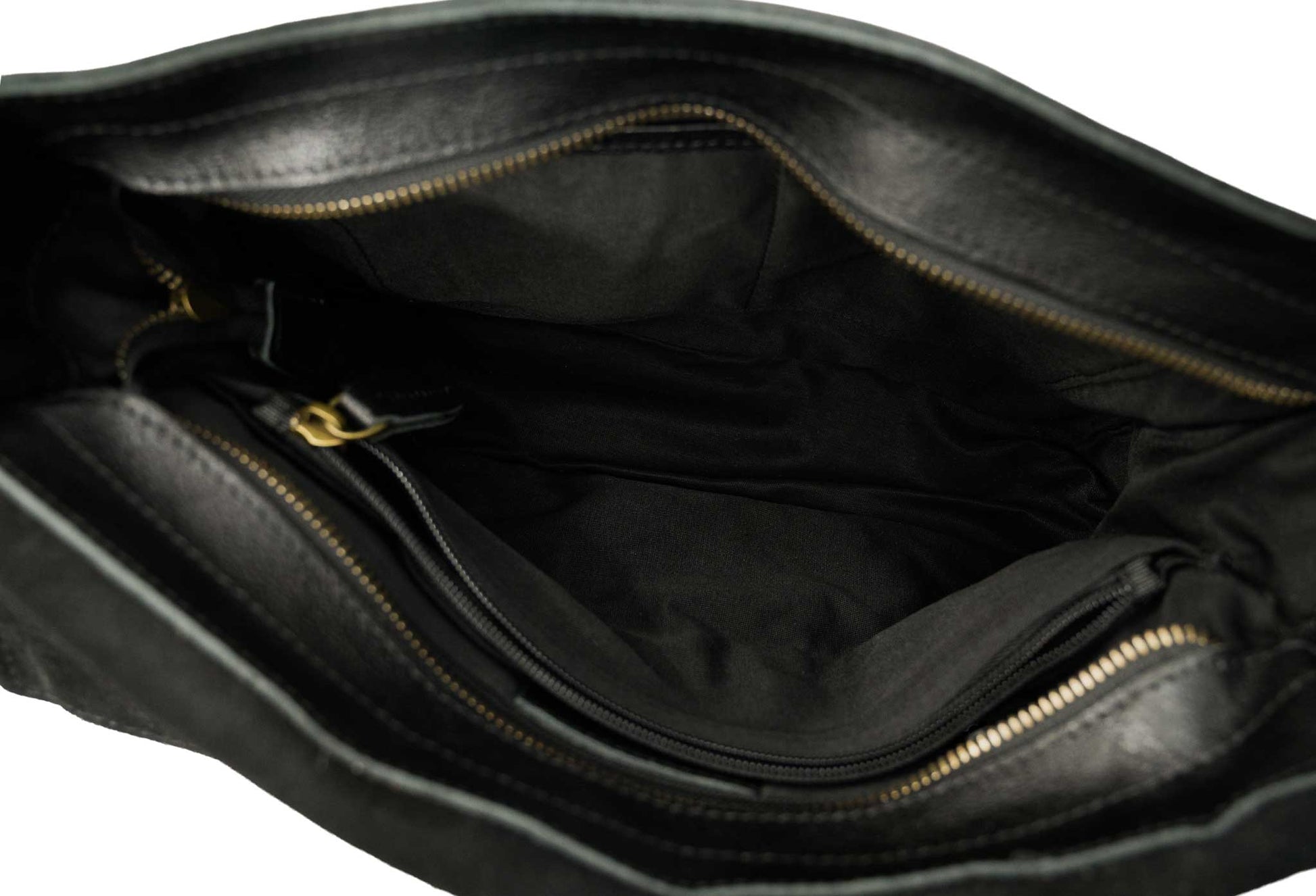 Huila Black Leather Satchel Bag
