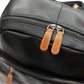 Viento Black Leather Backpack