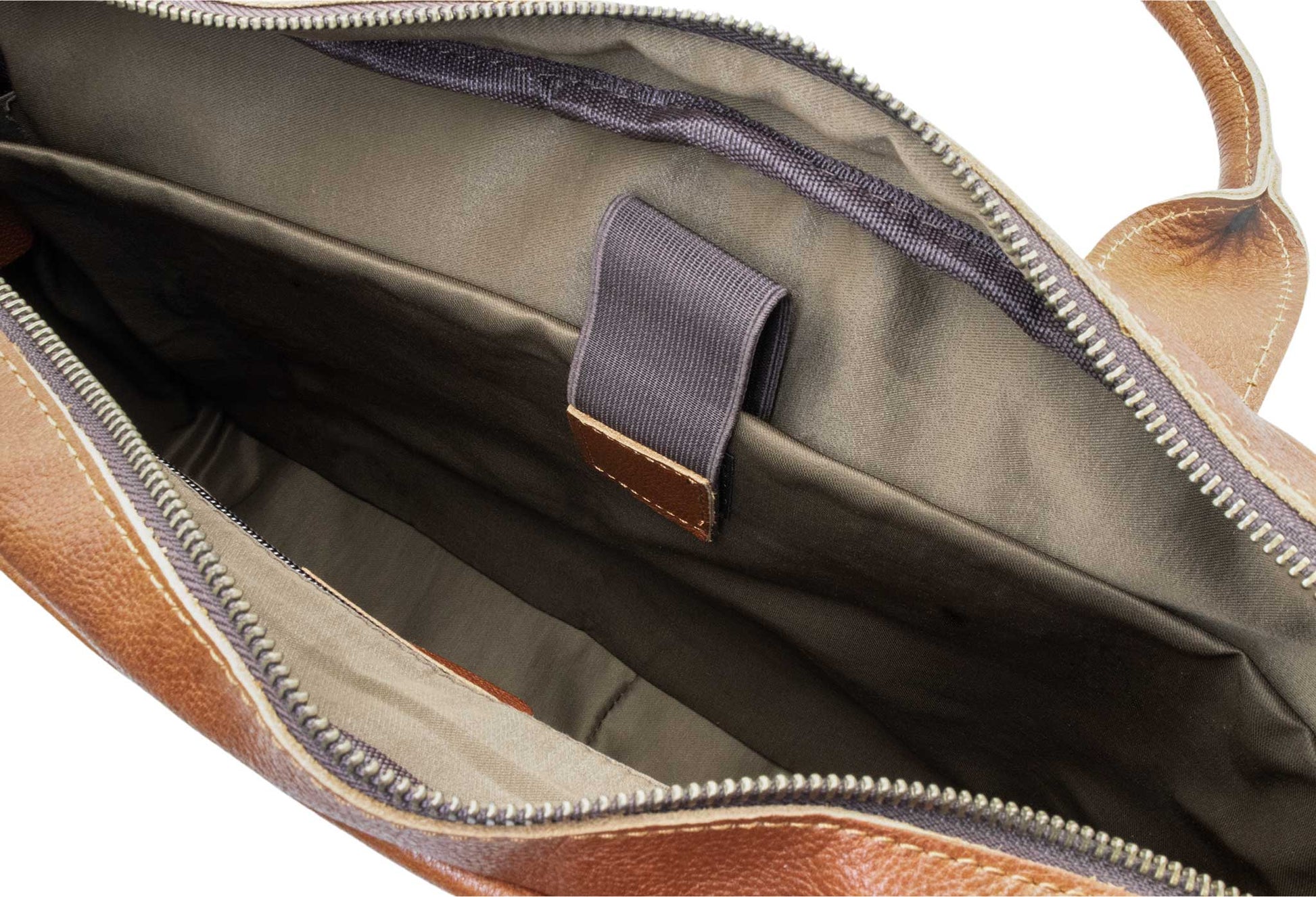 Avenida Chestnut Leather Messenger Bag