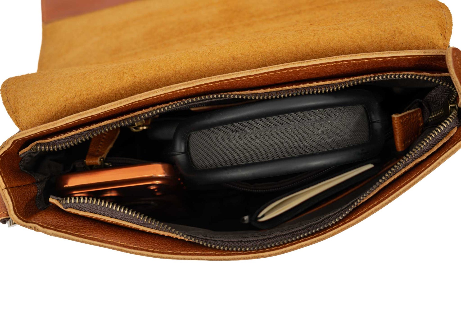 Salento Chestnut Leather Crossbody Bag