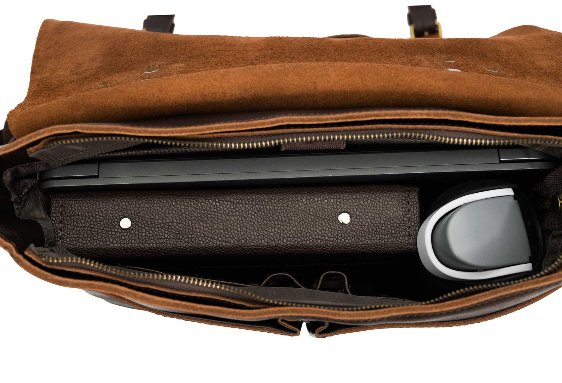 Covenas Walnut Leather Satchel Bag