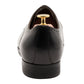 Olivos Medallion Black Derby Leather Shoes