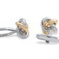 Ojeda Single Chrome-Gold Knot Cufflinks