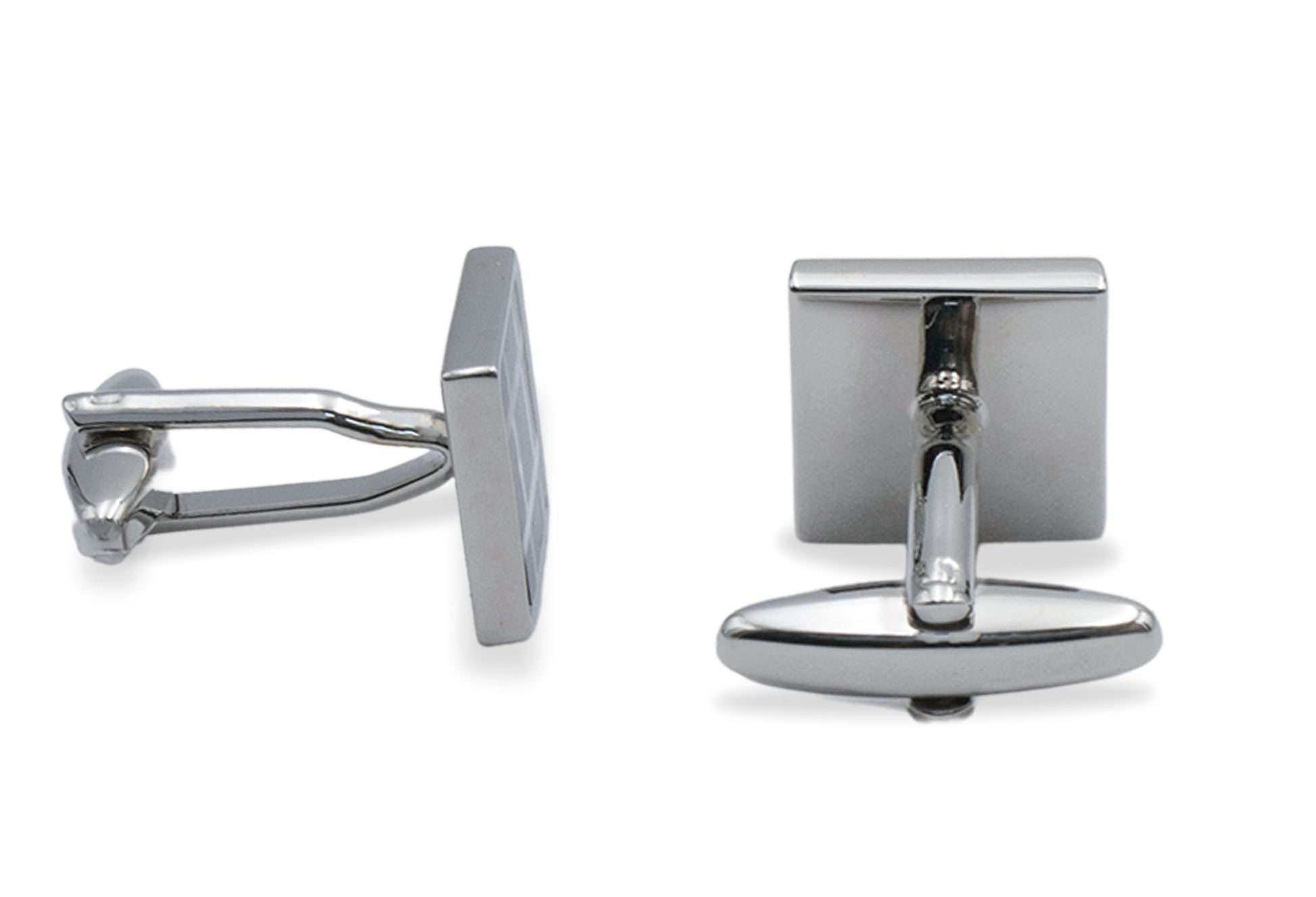 Aragua Chrome Check Cufflink