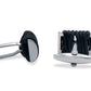 Caribe Black Ribbed Cufflink