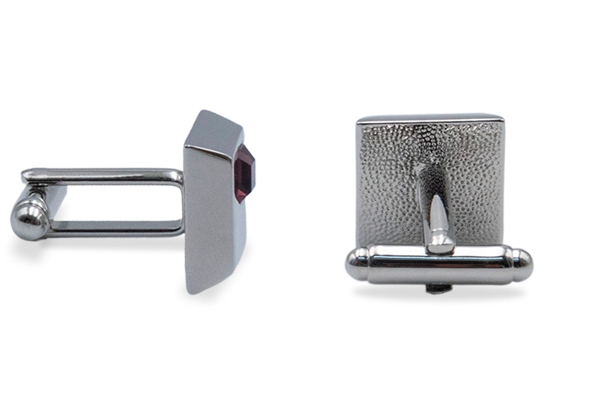 Palmira Chrome Magenta Diamonte Cufflink