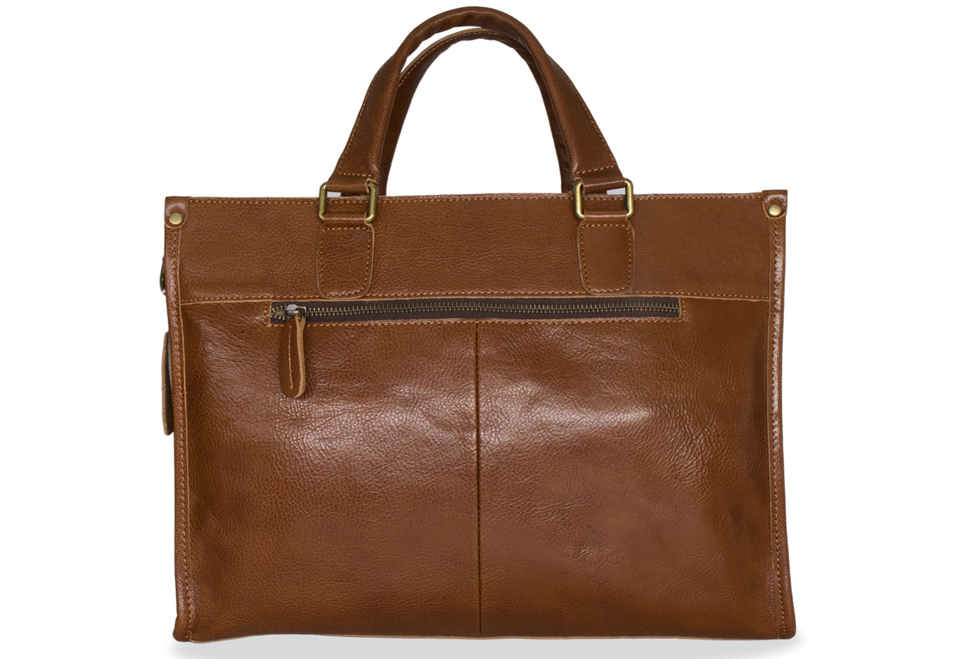 Piedras Chestnut Leather Messenger Bag
